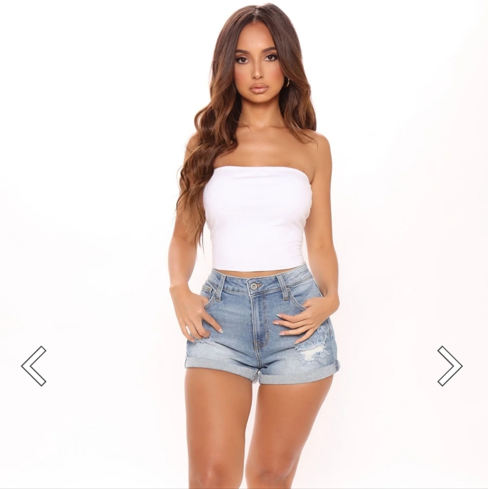 Fashion Nova Iconic Mom Denim Shorts